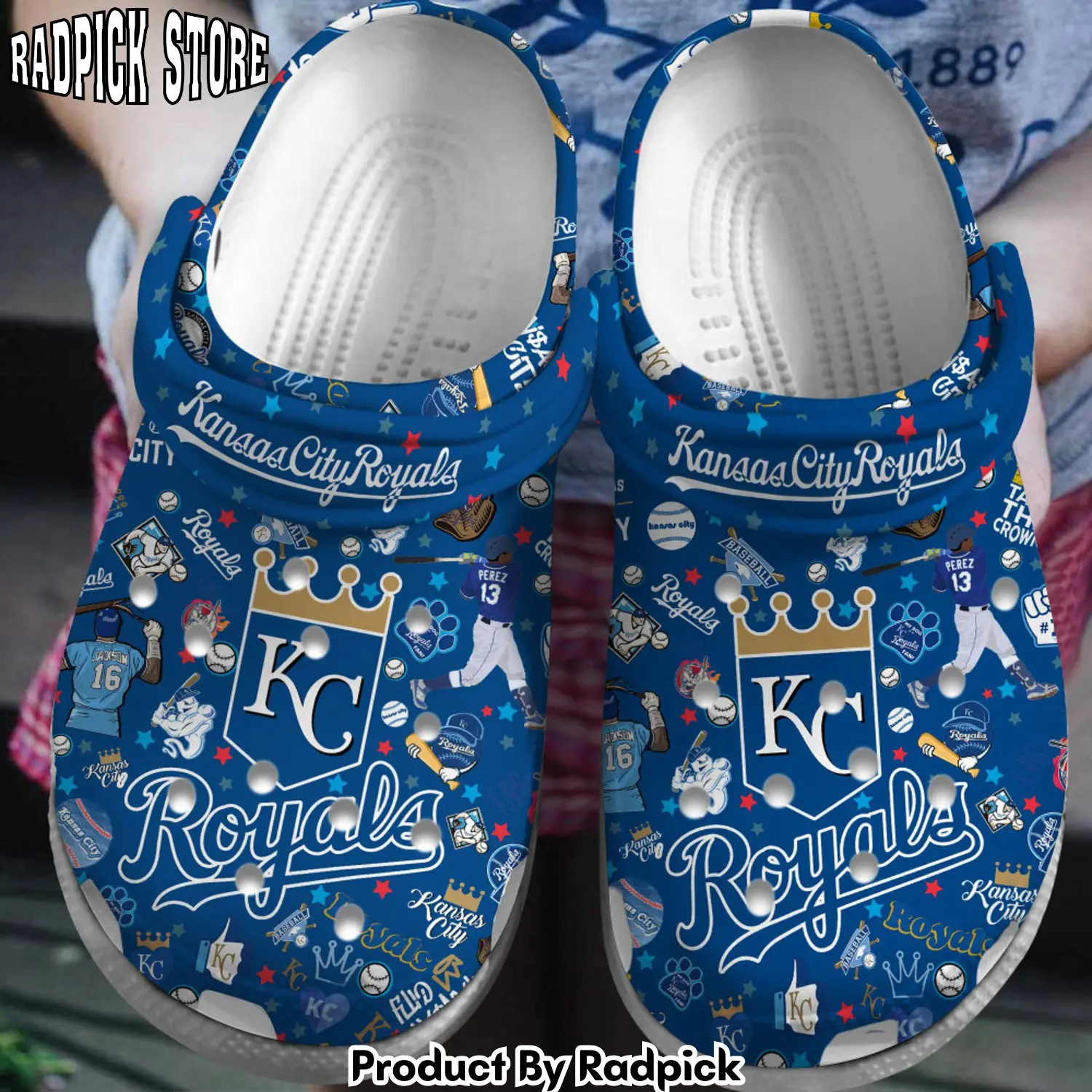 Radpick premium kansas city royals mlb sport clogs shoes for men women p4k rp6522285